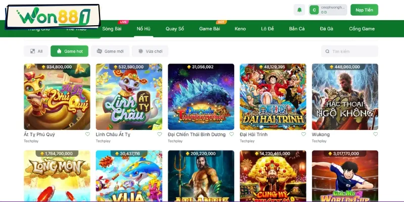 WON88 là địa chỉ trải nghiệm các siêu nổ hũ ấn tượng WON88 là địa chỉ trải nghiệm các siêu nổ hũ ấn tượng